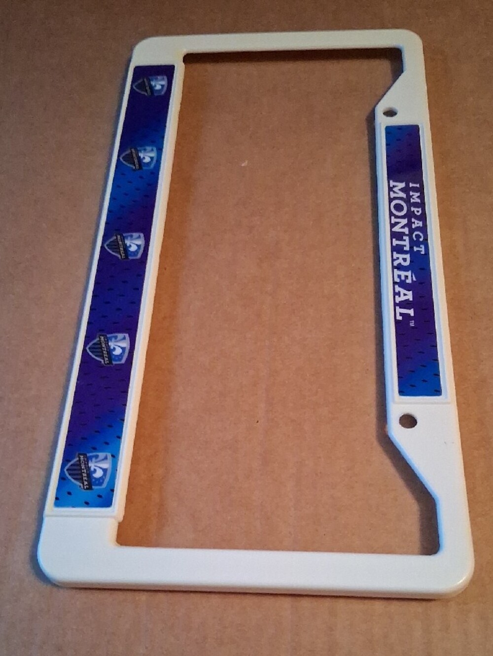 License Plate Frame - Blue/White - Picture 7 of 14